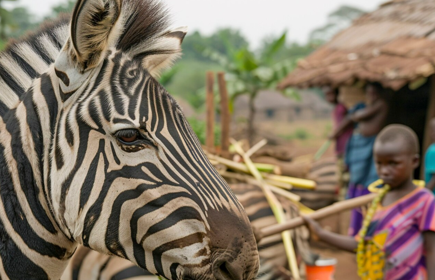 Beautiful zebra in the wild