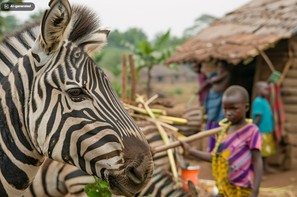 Beautiful zebra in the wild